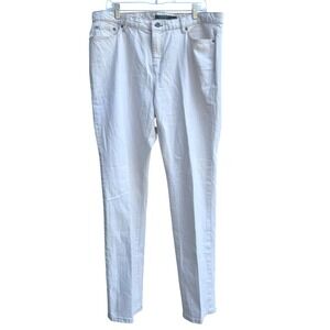 LAUREN RALPH LAUREN Premier Straight Ivory Jeans Women's Size 14W Closet Staple